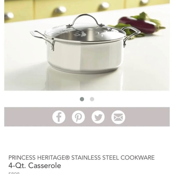 Princess House 4qt casserole - Picture 5 of 5